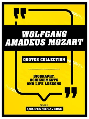 cover image of Wolfgang Amadeus Mozart--Quotes Collection